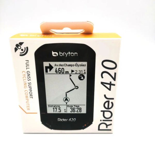 Computadores Bryton Rider 420 GPS Ciclismo Computador habilitado para bicicleta/bicicleta com hr Candence Mount Speedometer sem fio à prova d'água