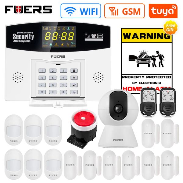 Комплекты DIY FUERS TUYA WIFI GSM Система сигнализации Home Security Home Home Wi -Fi Home System System System Датчик движения Smart Life