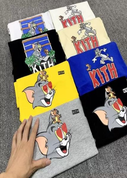 Kith Tom e Jerry Tee Man Women Casual Camise