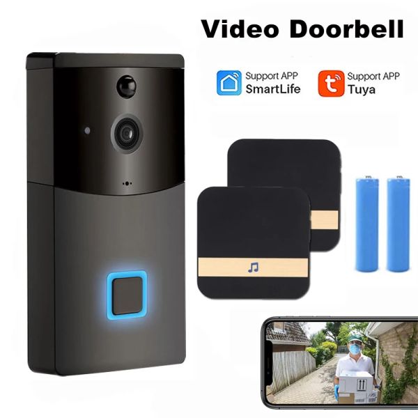 Câmera de campainha da campainha Tuya Câmera Wi -Fi Video Intercom 1080p HD Segurança doméstica Segurança sem fio PIR Detecção de movimento Night Vision Door Bell Câmera