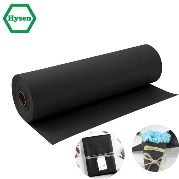 Бумага Hysen Black Kraft Paper Roll Plapeable Paper Идеально подходит для ремесел, искусства, упаковки, почтовой, доставки, даннаж и посылок