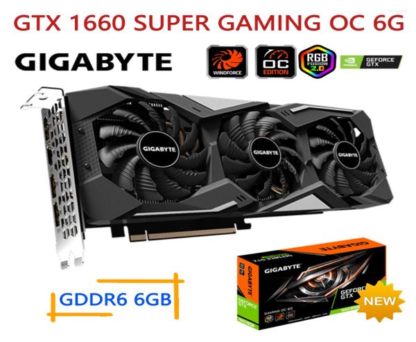 Schede grafiche gigabyte gtx 1660 scheda video Super Gaming OC 6G 1660S NVIDIA GDDR6 6GB 192BIT Desktop GPU PCI Express 304812271
