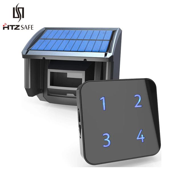 Kleidung Htzsafe 400 Meter Solar Wireless Auffahrt Alarm Outdoor Weatherresistant Motion Sensor Detektor DIY Security Alert System