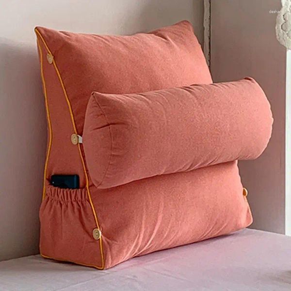 Kissen Dreieck Lesen Sofa Taille Stickerei Keilbeiler Rückenbett für Schlafzimmer