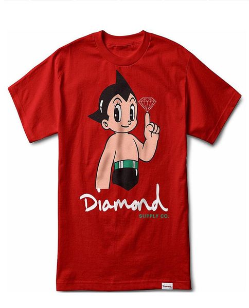 Diamond Supply Co x Astro Boy Men039s maglietta rosso Taglietta Rossa 5828682