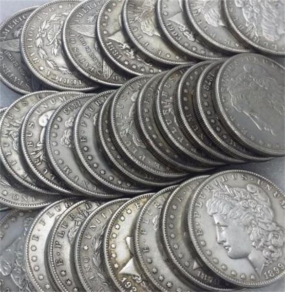 US 18781921S 28pcs Morgan Dollar Silber plattiert Kopiermünzen Metallhandwerk stirbt die Herstellung Fabrik 3327096