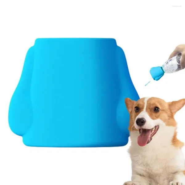 Abbigliamento per cani bottiglia d'acqua per animali domestici Doccia doccia in silicone portatile spruzzatore di spruzzatore attaccamento escursionismo esterno campeggio