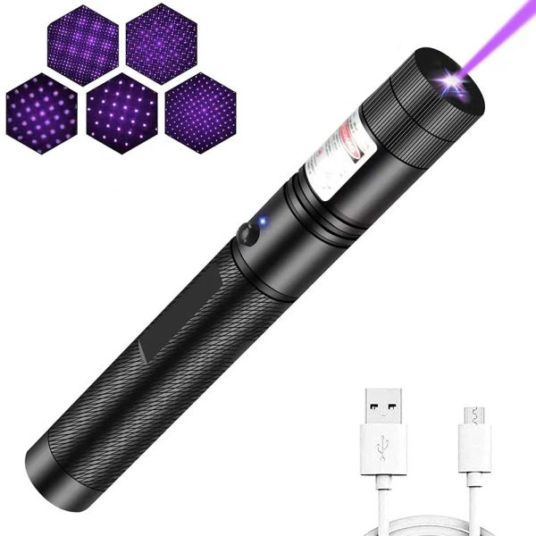 Указатели высокий мощный USB Green Laser Torch Pointer 303 5 МВт 532 нм непрерывная линия лазерная лазерная лазерная линия 10000 м для охоты