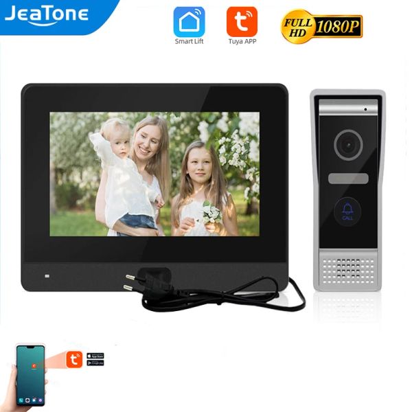 Intercom Jeatone Smart Wi -Fi Video Intercom 7inches Intercom в частном доме Smart Home Video Дверь с камерой Night Vision 1080p