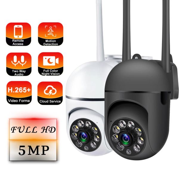 Kameras 5G WiFi Camera 3MP Überwachungssicherheitsschutzkamera externe drahtlose Monitor Smart Track Night Vision Outdoor Waterefiel