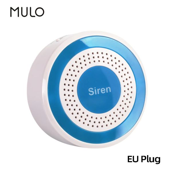 Detector MULO 433MHz Sensor de alerta de alarme de luz sem fio de sirene sem fio 85dB Sistema de alarme de segurança compatível PG103 PG107 PG105