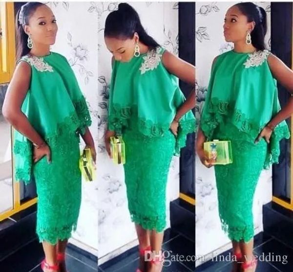 Kleider 2019 billig sexy sexy aso Ebi Stil Frauen Cocktailkleid Spitze Tee Länge Kurzurlaubsclub Tragen Sie Homecoming Party Kleid Plus Size Custom