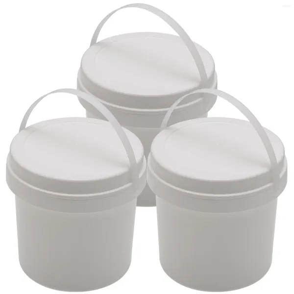 Bolsas de armazenamento 3 PCs pp balde infantil banheira de plástico redonda 1 galão de bloqueios de bloqueio Organizador