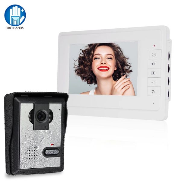 Campainha de campainha nova 7 polegada TFT Video Doorbell Sistema de intercom