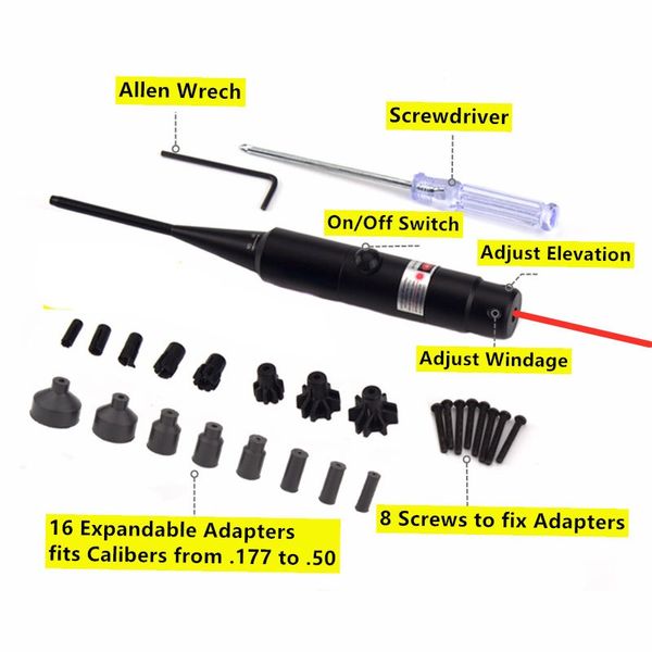 Set di calibratore laser rosso non regolabile, livello di strumento di mira laser rosso.22-50