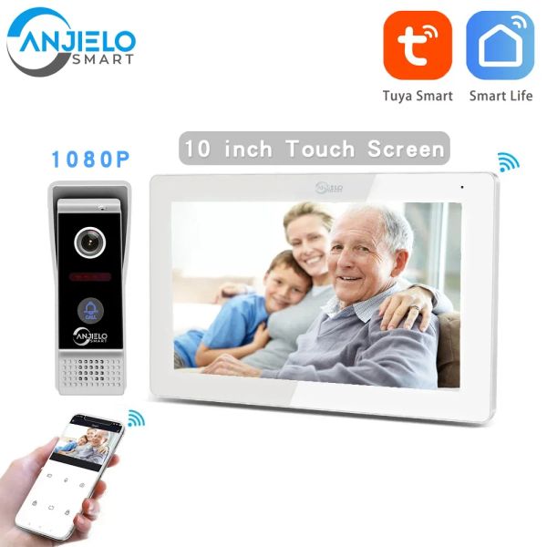 Intercom Smart Life Home 10 -Zoll -Touch Monitor Wired Video Intercom Meta 1080p Outdoor Türklingel Telefon Elektronischer Türsteher mit Kamera Tuya