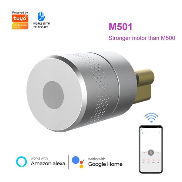 Blocca Wehere Tuya Smart Eu Lock TTLOCK Remoto Automatico Controllo facile Installa installazione cilindrica Bluetooth Tround Knob Digital Keyless Sostituisci