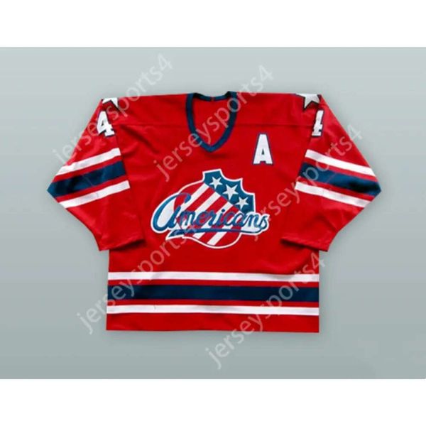 GDSIR Custom Rory Fitzpatrick 4 Rochester Americans Red Hockey Jersey New Top ED S-M-L-XL-XXL-3XL-4XL-5XL-6XL