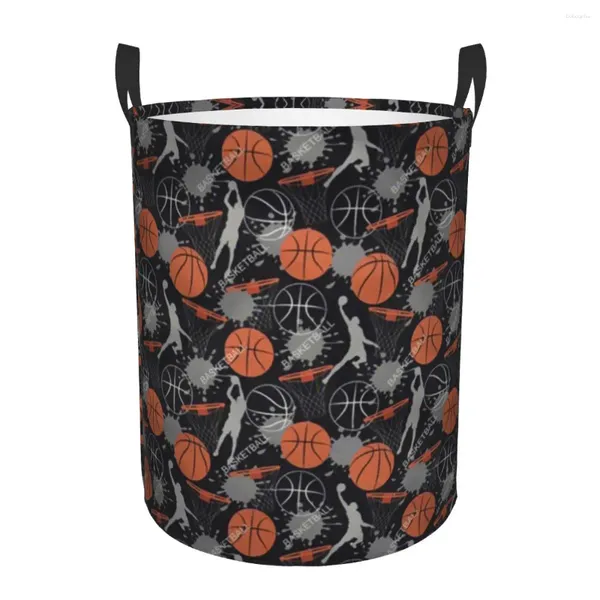 Borse per lavanderia Basket Basket Basket Dots Collapsible Round Physical Culture Abbigliamento Crappandosi Tespo