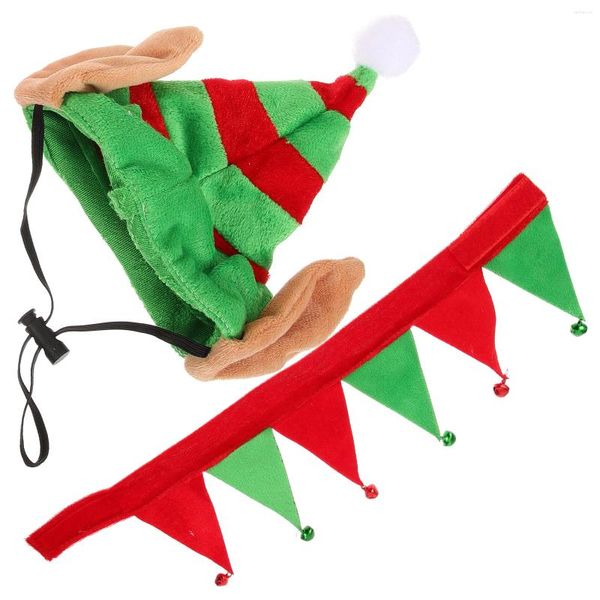 Abbigliamento per cani Ornari per animali domestici Ornamenti per le fasce di testa in flanella Costume Elf Costume