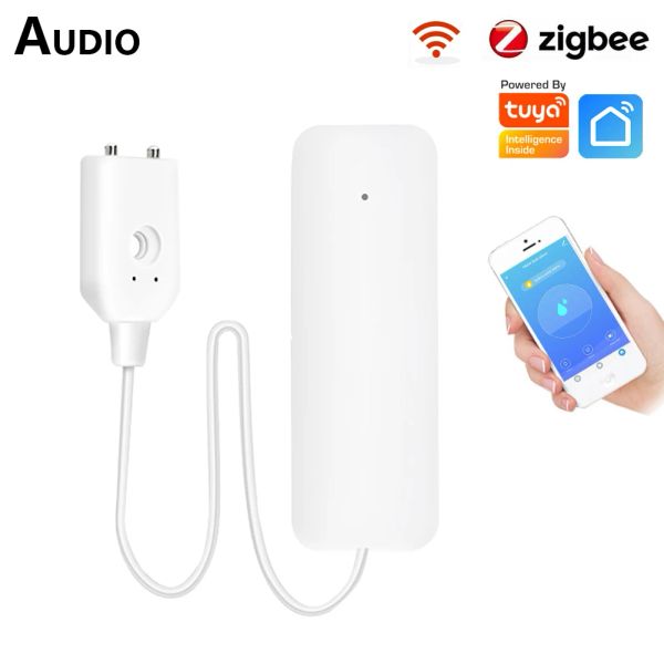 Rilevatore TUYA ZIGBEE Acqua Sensore di perdita Rilevatore WiFi Dispositivo di rilevamento della perdita di perdita di perdita di allarme Smart Home Security Protection System