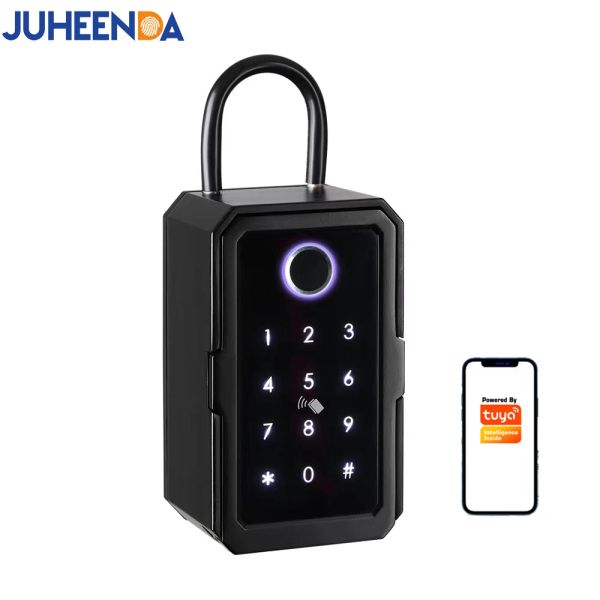 Заблокировать Tuya Smart Key Lock Box Wi -Fi Fechadura Eletronica отпечаток пальца пароль на стене монтированной настенный приложение Ttlock