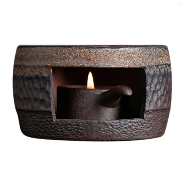 Tigelas japonesas cerâmica grossa made handmade bule mais quente de cerâmica retro aquecedor de chá de vela stand fogão b