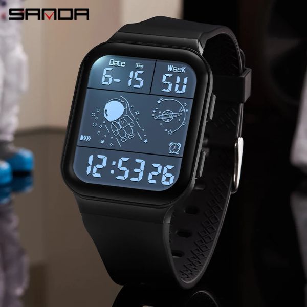 Uhren Sanda Military Digital Watch Men Timer wasserdichte Uhr Sport Männer Uhren Boy Girl LED ELEKTRONISCHE Uhr Relogio Maskulino