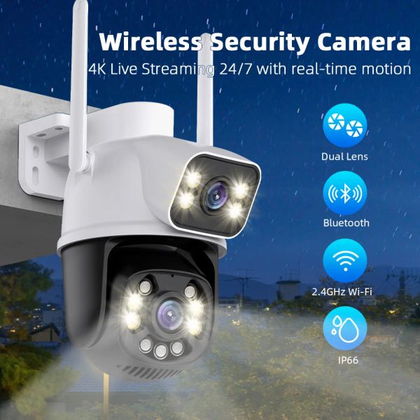 Telecamere da 8 MP Sorveglianza WiFi Telecamere per esterni Wireless Security Camera di sicurezza AI Rilevamento umano Dahua CCTV IP Camera Night Vision