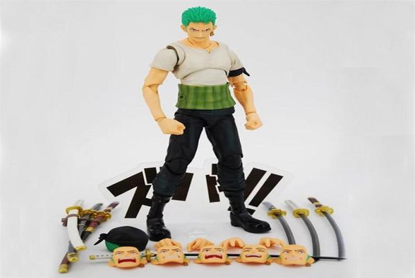 Anime One Piece Roronoa Zoro Past Blue Variable Boxed 18 cm PVC Action Figure Collection Model Doll Toys Geschenk x0503306K5243583