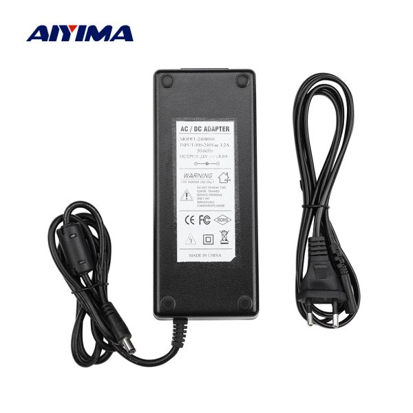 Verstärker AIYIMA -Verstärkerverstärkerversorgungsleistung 24V Switch Supply Power DC24V 4A 8A für TPA3116 TDA7498E Soundverstärker US EU UK Au Plug