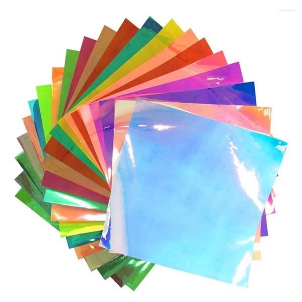 Fensteraufkleber verschiedene Farben Holographische Handwerk Permanente Kleberblätter Bundle/Opal Chrom arbeiten mit allen Cutter DIY -Design