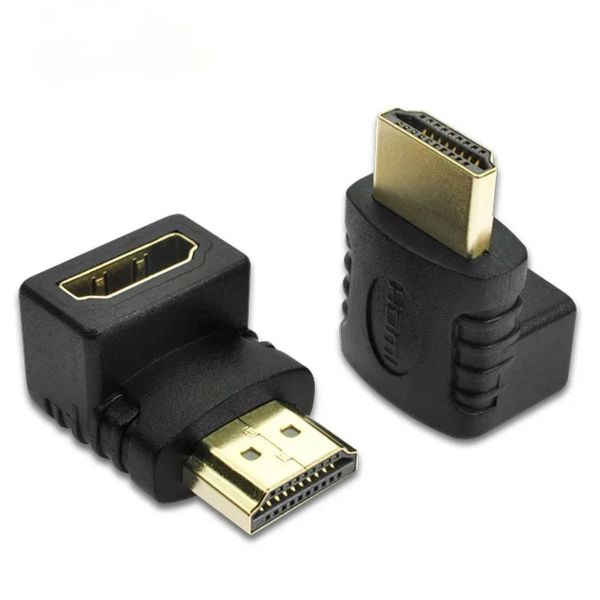 HDMI-совместимый адаптер кабельного разъема 270 90 градусов Прямоугольный HDMI-совместимый с мужским и женским преобразователем
