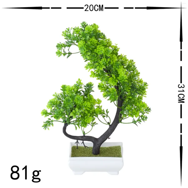 Dekorative Blumen 31 cm kleiner Eukalyptus Baum Künstliche Pflanze Bonsai Plastiktopf gefälschte Blumenstopf Hauszimmer Tisch Garten El Dekoration