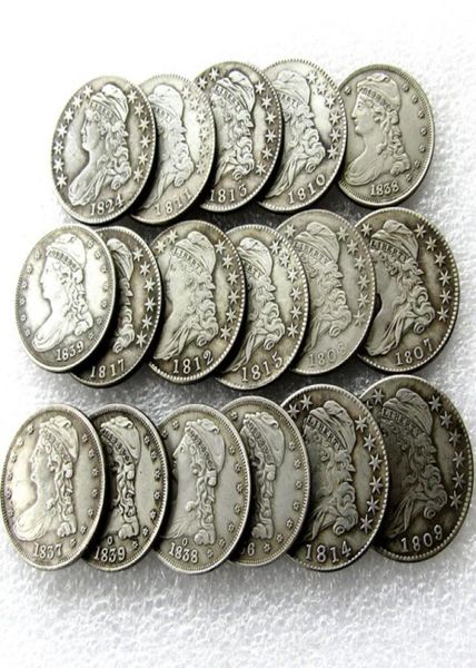 Data del mix USA 18071839 17 pezzi con taglio con taglio a mezza dollaro Copia argento a moneta in metallo di produzione di fabbrica 6995293 6995293