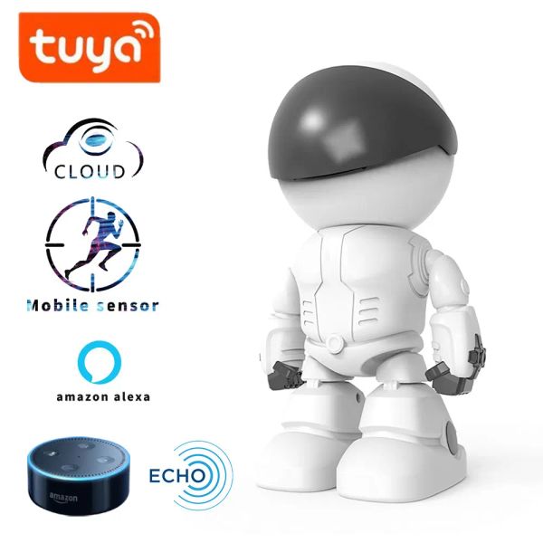 Мониторы Alexa echo tuya niania elektroniczna baby monitor kamera robota 1080p hd kamera sieciowa ip detekcja ruchu w nocy dwukierunkowa ka