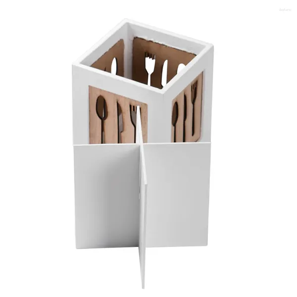 Lagerflaschen Utensil Organizer für Küchenschubladen Western Besteckbox Holzutensilien essen Gabeln