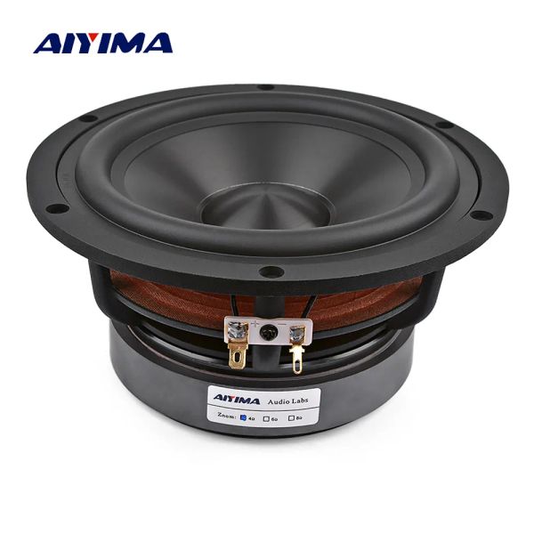 Lautsprecher Aiyima 6,5 Zoll Audio Mittlere Bass HiFi -Lautsprecher 120 Magnetisch 60W 30 Kern -Tieftöner Musiklautsprecher für Bücherregal Heimkino