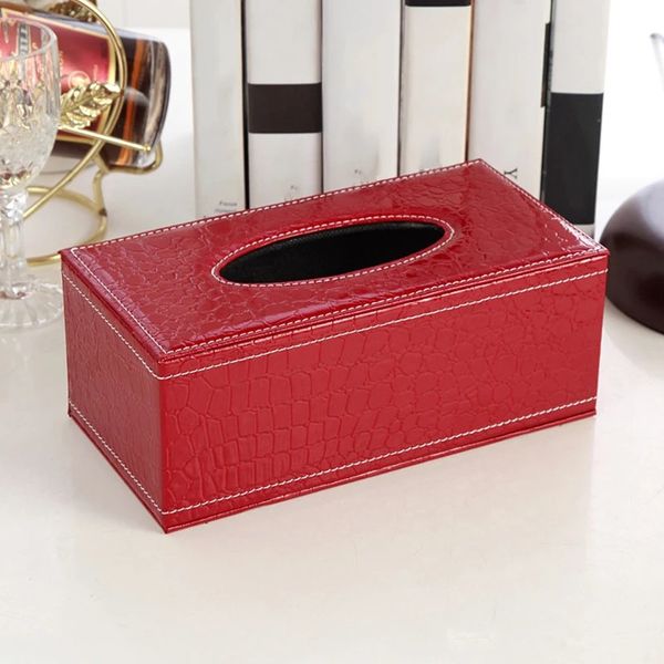 NEUE NEUE PU Leder-Tissue-Box-Papierhalter rechteckige Gewebepapier Serviettenbox Home Küchenorganisation Haushaltsmittel Anti-Moisturefor für rechteckige Gewebehalter