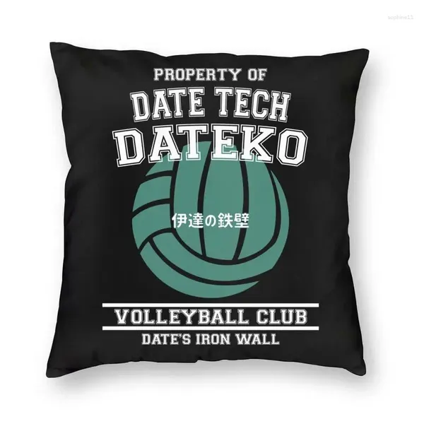 Propriedade de travesseiro de dateko data de Tech Iron Wall Volleyball Club Decoração de haikyuu s arremesso para a sala de estar