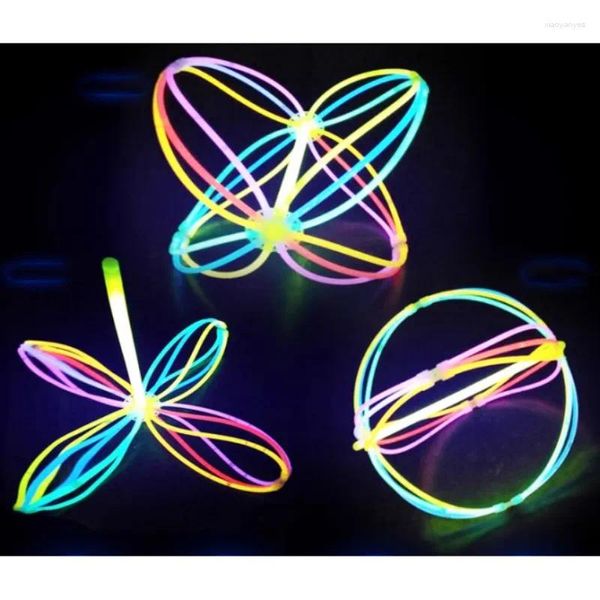 Decorazione per la decorazione fluorescenza bagliore bastoncello fiore panoramica a forma di ruota braccialetti divertenti collana neon noge di compleanno concerti offerta luminosa