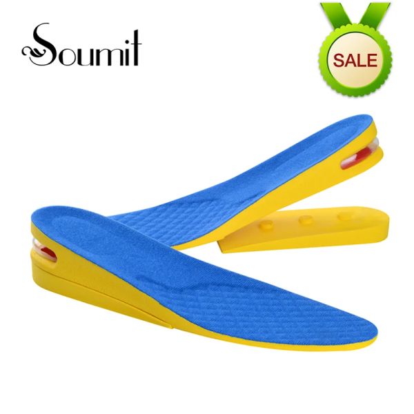 Accessori Soumit 2layer invisibile altezza Aumenta i tacchi di sollevamento inserisce scarpe sportive per sole per uomini cuscino aria cuscino a sole piastre