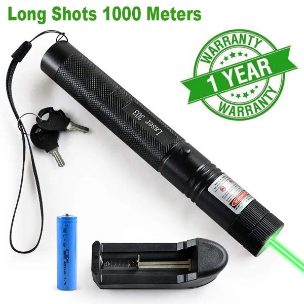 Puntatori puntatori laser verdi Lazer Lights Torch Strong High Power Tactical Military 532nm 5MW Device ad alta potenza Lazer per la caccia