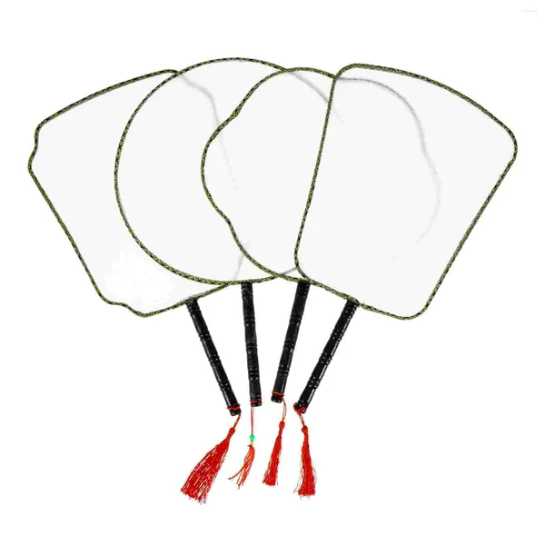 Estatuetas decorativas 4 PCs Graffiti Blank Fan Acessórios Diy