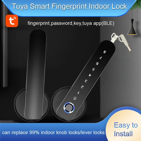 Blocca WAFU 017B Tuya Smart Life Door Lock Password Appronta App Bluetooth Chiave meccanica sbloccante per la porta di apertura destra o sinistra