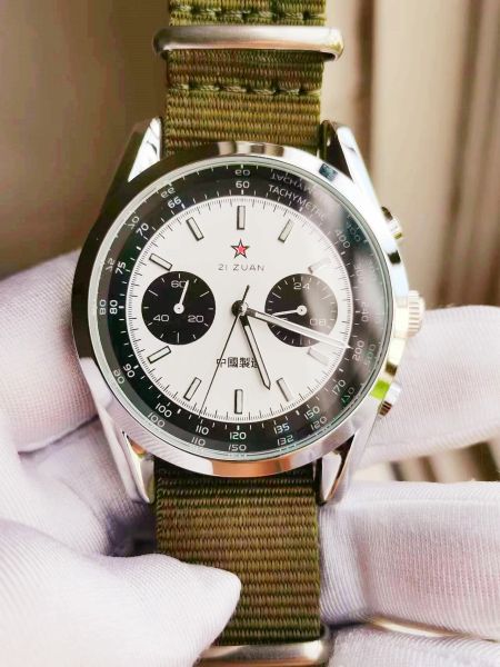 Kits 1963 Uhr Watch Pilot 41mm Luminous Zeiger Panda Disc Retro Flying Aviation Militär hartes Kerl Writstwatch Persönlichkeit Männer Uhr
