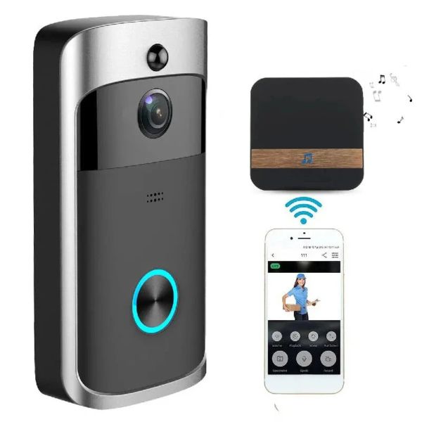 Campainha smart ringue videoebell câmera câmera wi -fi wire sem fio câmera com monitor vídeo intercomunicatem