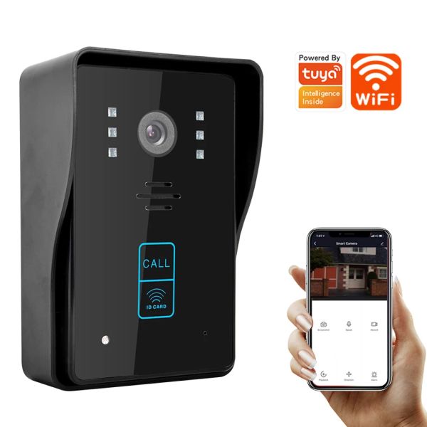 Intercom Wifi Video Video Doorfell Tuya App Intercom Unlock Video Mobile Tracer Vision Night Vision Swipe Card 1080p