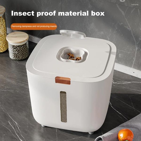 Lagerflaschen 5/10 kg Küchen Nano Eimer insektensicherer Getreide Haustier Futter Behälter Silikonring für Pantry Housed
