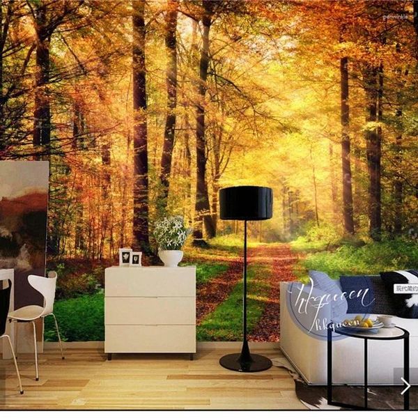 Papéis de parede modernos 3D paisagem natural PO MURAL MURAL PAPEL HD ROLOS HOME ARRA DE ARTE DO MULORES DE DOLIGENTES Tamanho personalizado